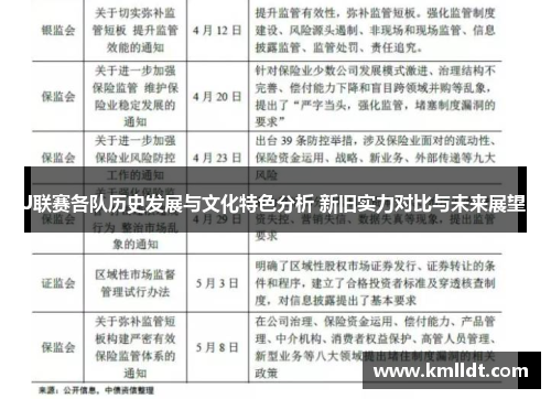 J联赛各队历史发展与文化特色分析 新旧实力对比与未来展望